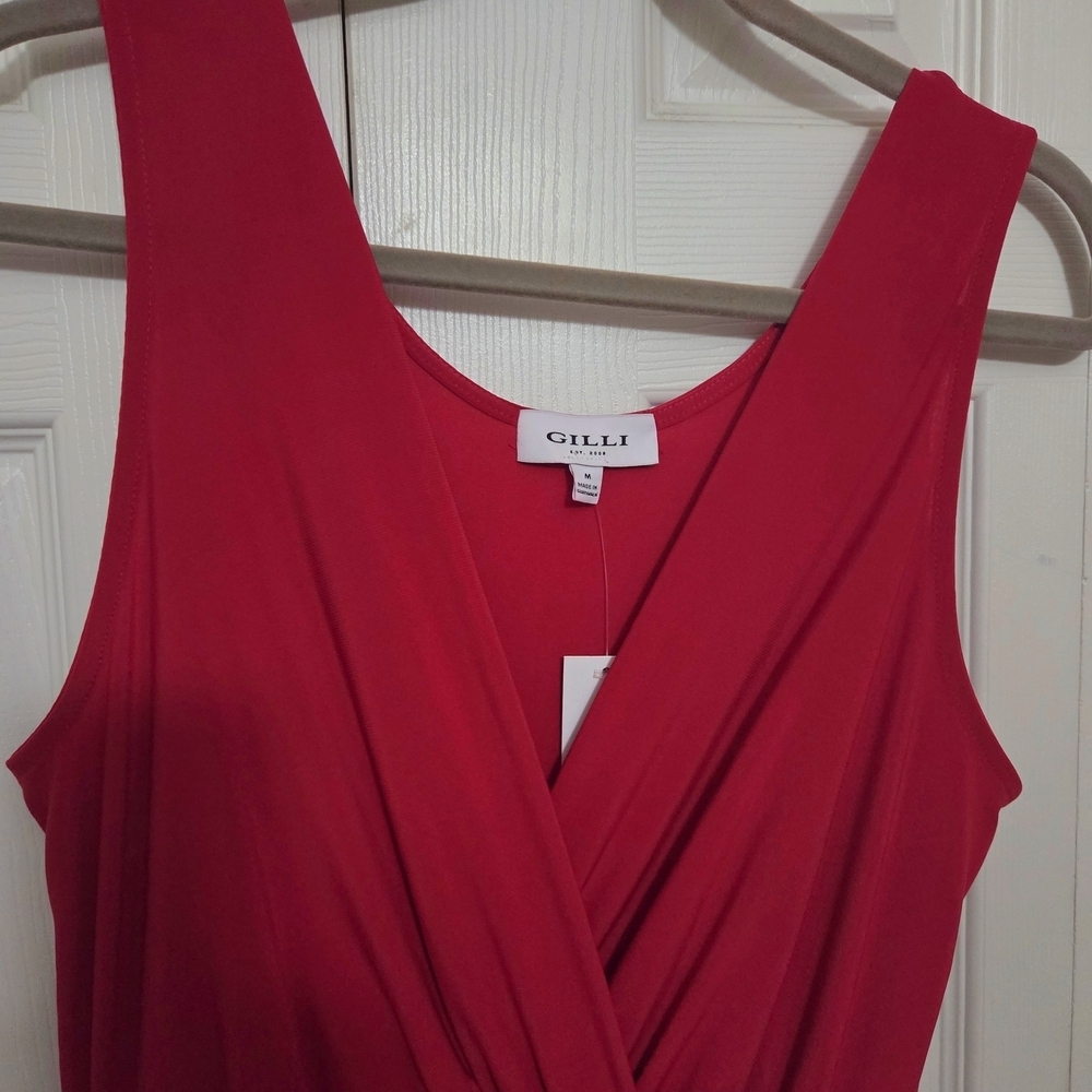 Gilli New Vibrant Red Jumpsuit Size M - Picture 3 of 11